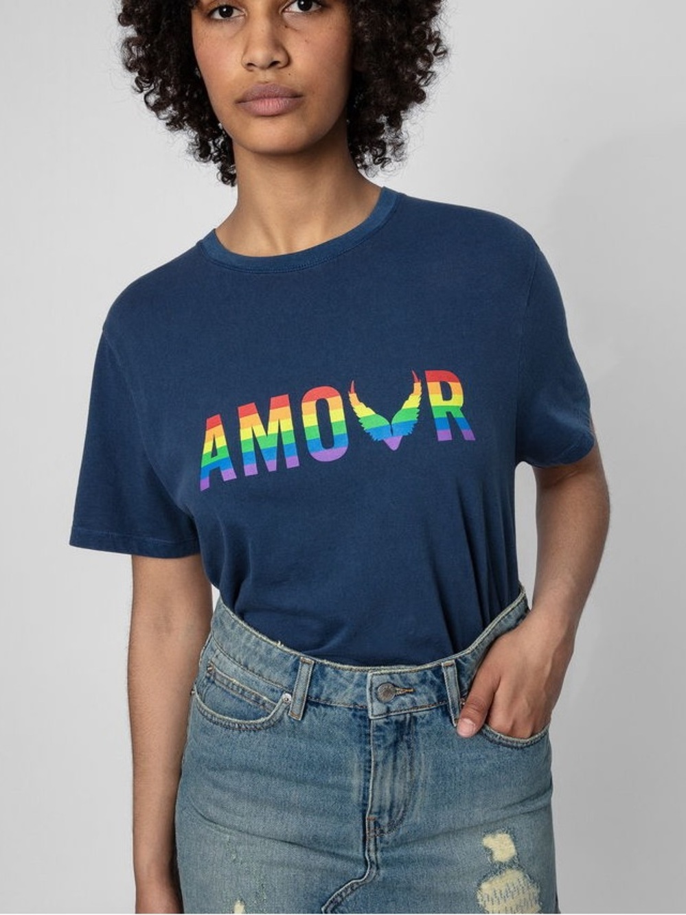 Zadig & Voltaire Tommy Wings Rainbow Pride T Shirt NWT